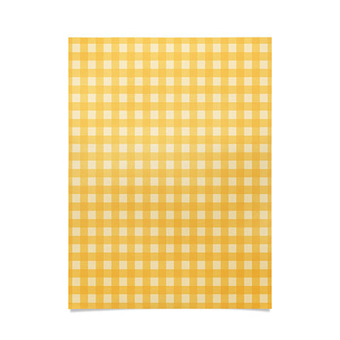 Colour Poems Gingham Pattern Yellow Poster
