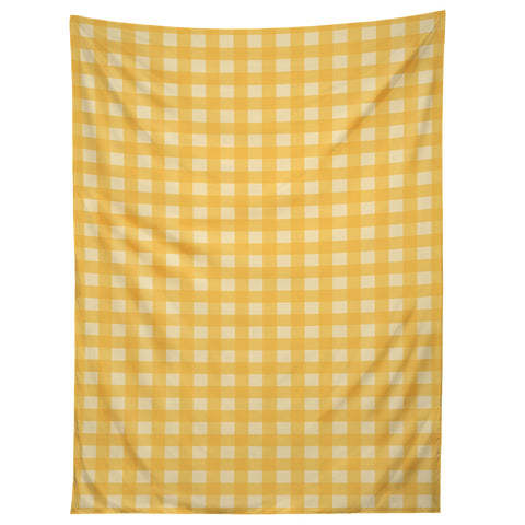 Colour Poems Gingham Pattern Yellow Tapestry