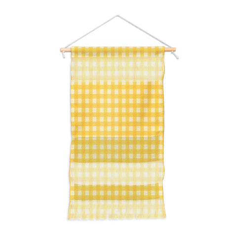 Colour Poems Gingham Pattern Yellow Wall Hanging Portrait