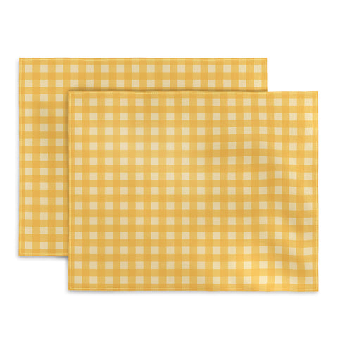Colour Poems Gingham Pattern Yellow Placemat