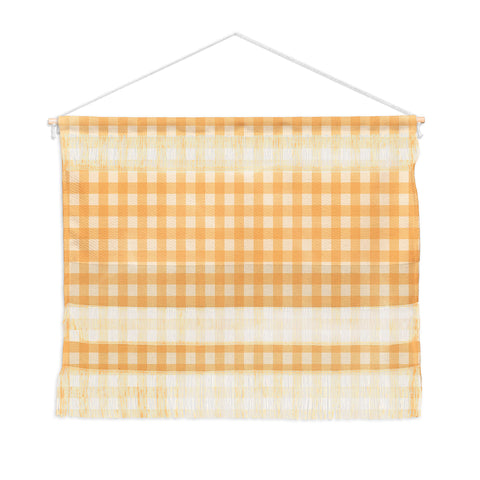 Colour Poems Gingham Peach Wall Hanging Landscape
