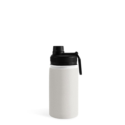 Colour Poems Gingham Plaid Pattern Cloud White Water Bottle