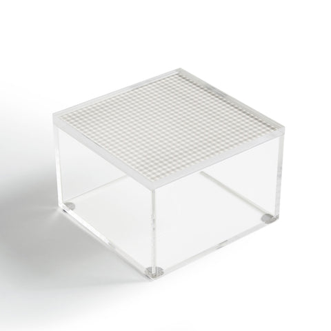 Colour Poems Gingham Plaid Pattern Cloud White Acrylic Box