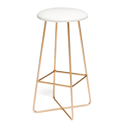 Colour Poems Gingham Plaid Pattern Cloud White Bar Stool