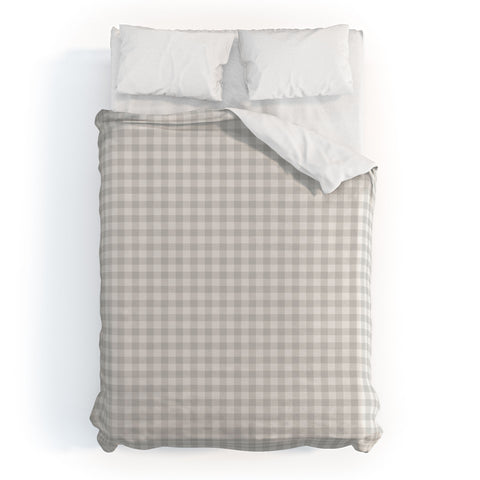 Colour Poems Gingham Plaid Pattern Cloud White Duvet Cover