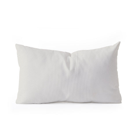 Colour Poems Gingham Plaid Pattern Cloud White Oblong Throw Pillow