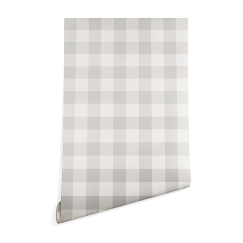 Colour Poems Gingham Plaid Pattern Cloud White Wallpaper