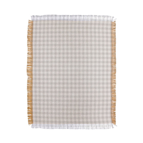 Colour Poems Gingham Plaid Pattern Cloud White Throw Blanket