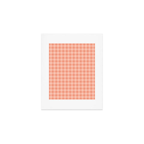Colour Poems Gingham Rose Art Print
