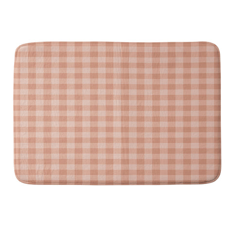 Colour Poems Gingham Rose Memory Foam Bath Mat