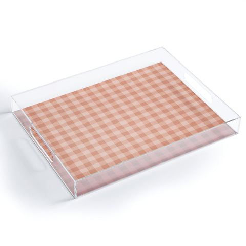 Colour Poems Gingham Rose Acrylic Tray