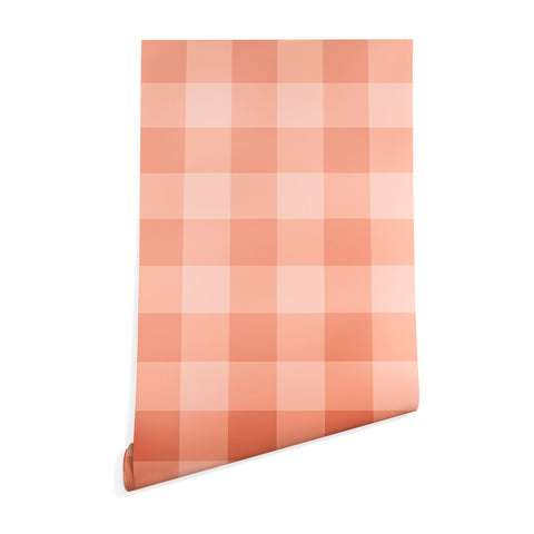 Colour Poems Gingham Rose Wallpaper