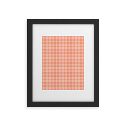 Colour Poems Gingham Rose Framed Art Print