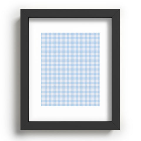 Colour Poems Gingham Sky Blue Recessed Framing Rectangle