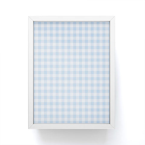 Colour Poems Gingham Sky Blue Framed Mini Art Print