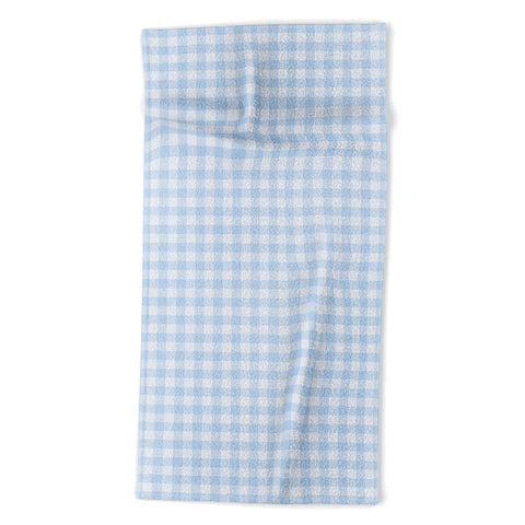 Colour Poems Gingham Sky Blue Beach Towel