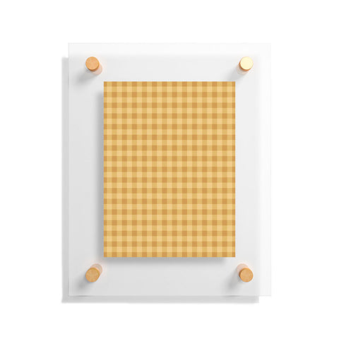 Colour Poems Gingham Straw Floating Acrylic Print