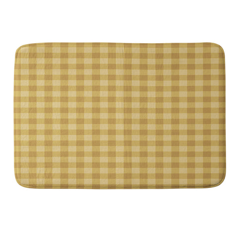 Colour Poems Gingham Straw Memory Foam Bath Mat