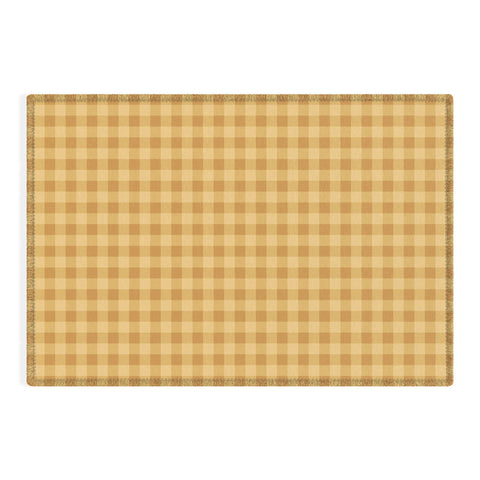 Colour Poems Gingham Straw Outdoor Rug