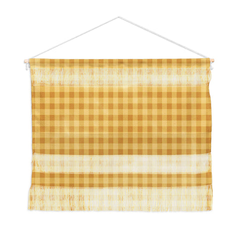 Colour Poems Gingham Straw Wall Hanging Landscape