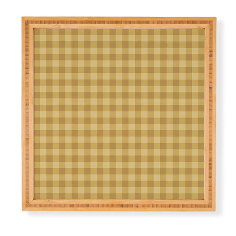 Colour Poems Gingham Straw Framed Wall Art