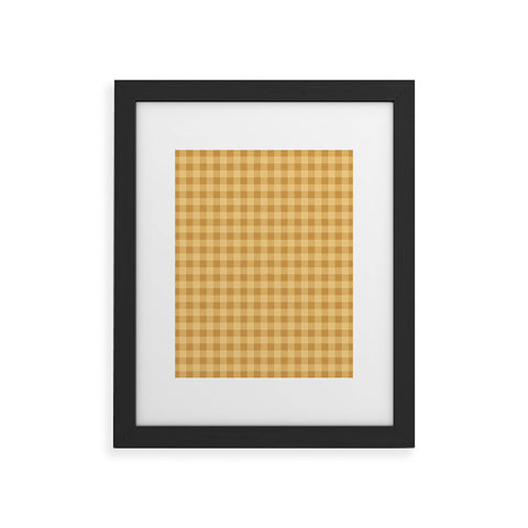 Colour Poems Gingham Straw Framed Art Print
