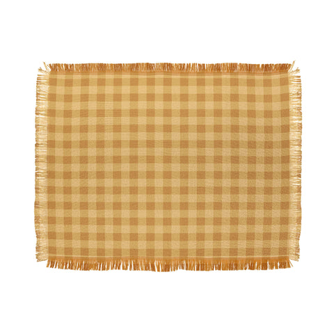 Colour Poems Gingham Straw Throw Blanket