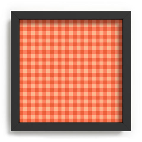Colour Poems Gingham Strawberry Recessed Framing Square