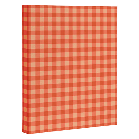 Colour Poems Gingham Strawberry Art Canvas