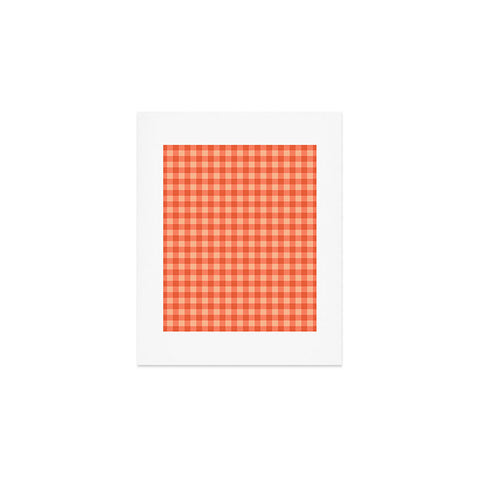 Colour Poems Gingham Strawberry Art Print