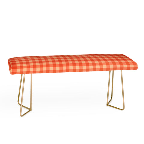 Colour Poems Gingham Strawberry Bench