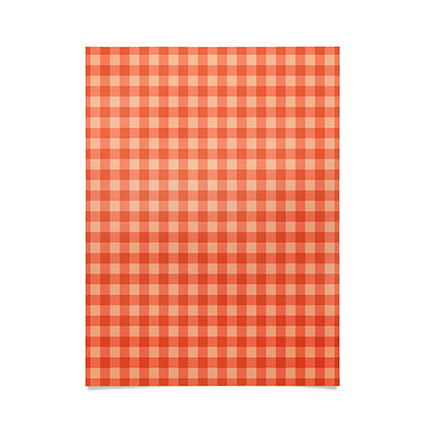 Colour Poems Gingham Strawberry Poster