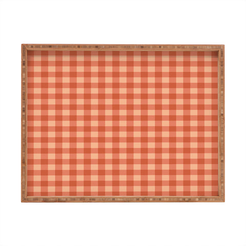 Colour Poems Gingham Strawberry Rectangular Tray