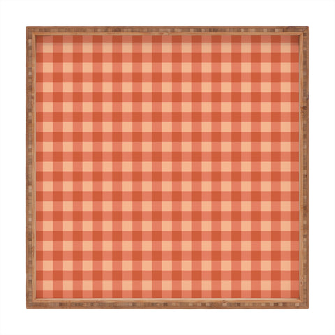Colour Poems Gingham Strawberry Square Tray