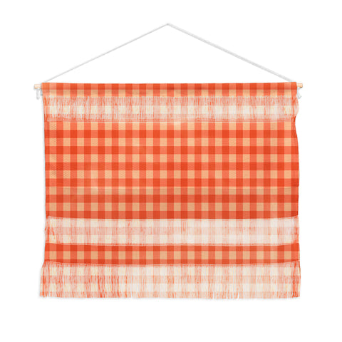 Colour Poems Gingham Strawberry Wall Hanging Landscape