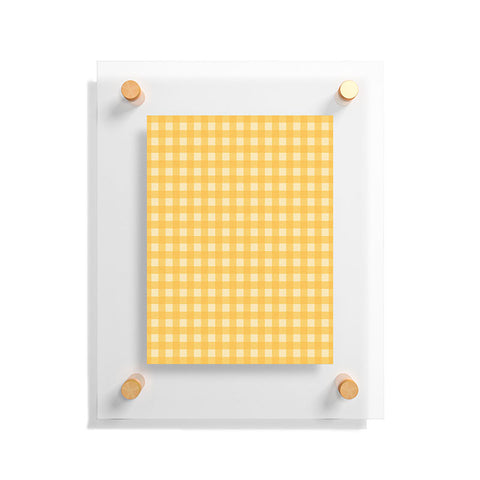 Colour Poems Gingham Sunshine Floating Acrylic Print
