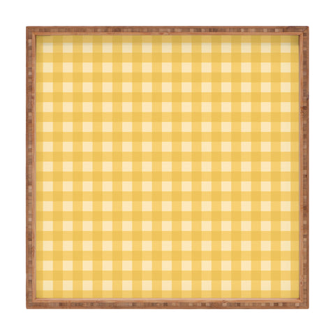 Colour Poems Gingham Sunshine Square Tray