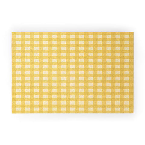 Colour Poems Gingham Sunshine Welcome Mat