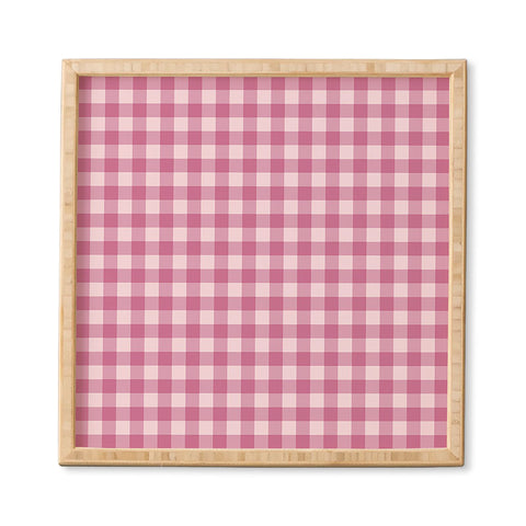 Colour Poems Gingham Tulip Framed Wall Art