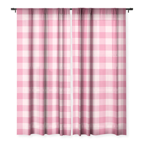 Colour Poems Gingham Tulip Sheer Window Curtain