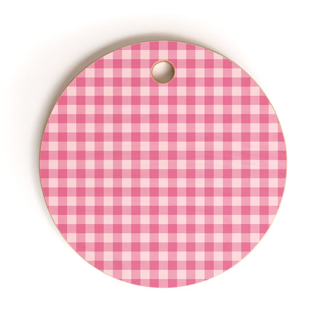 Colour Poems Gingham Tulip Cutting Board Round