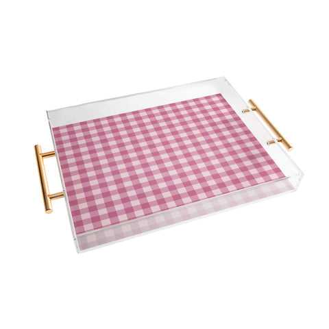 Colour Poems Gingham Tulip Acrylic Tray