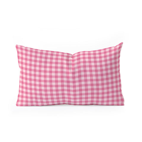 Colour Poems Gingham Tulip Oblong Throw Pillow