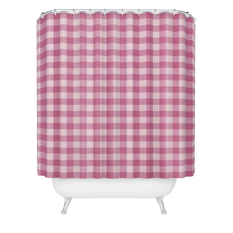 Colour Poems Gingham Tulip Shower Curtain