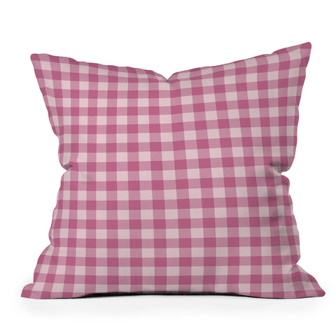 Colour Poems Gingham Tulip Throw Pillow
