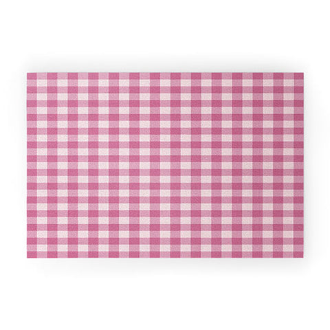 Colour Poems Gingham Tulip Welcome Mat