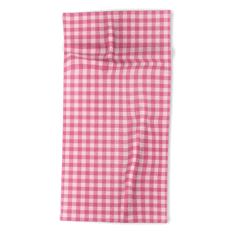 Colour Poems Gingham Tulip Beach Towel