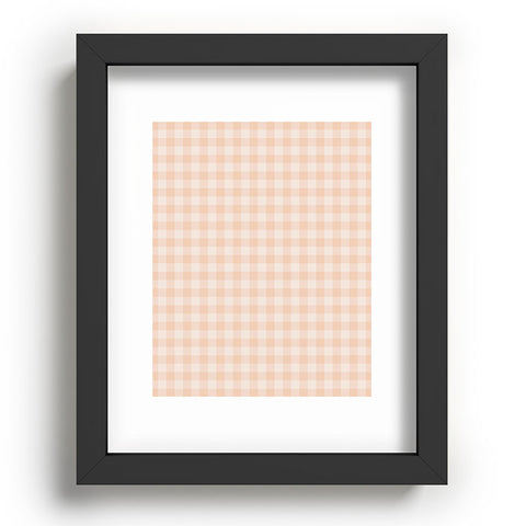 Colour Poems Gingham Warm Neutral Recessed Framing Rectangle