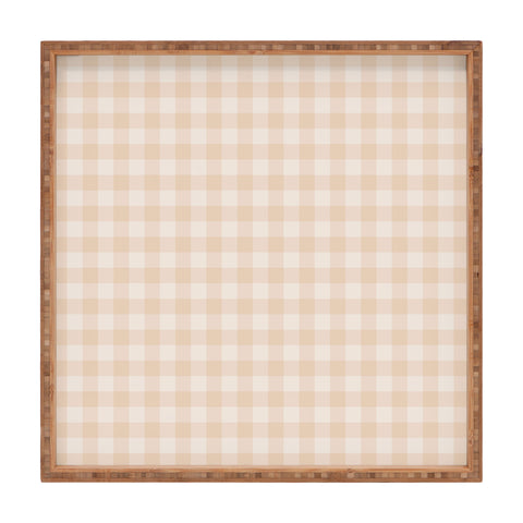 Colour Poems Gingham Warm Neutral Square Tray