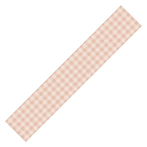 Colour Poems Gingham Warm Neutral Table Runner